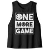 ONE MORE GAME Womens Bella Racerback Crop Tank