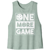 ONE MORE GAME Womens Bella Racerback Crop Tank