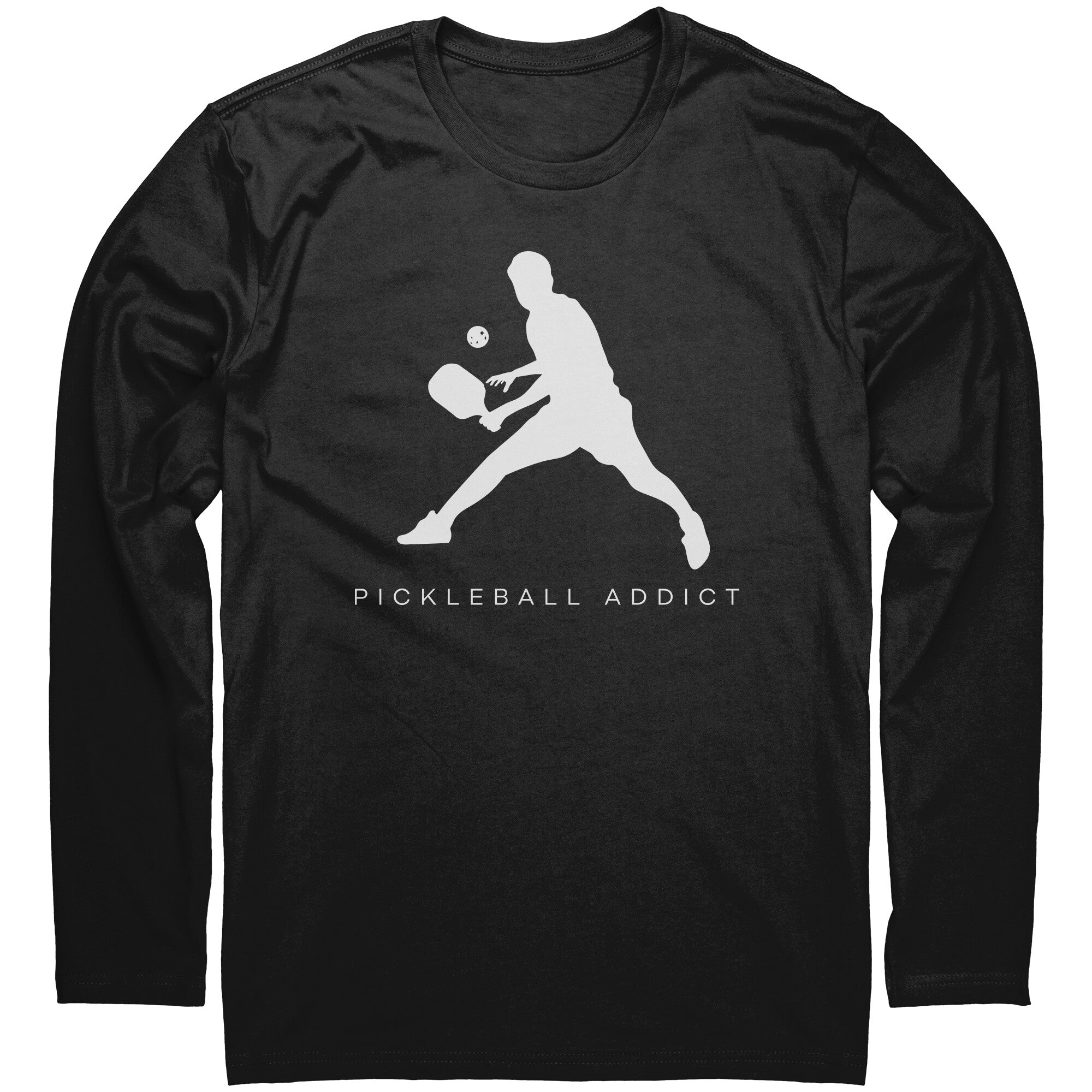 PickleBall Addict Mens Unisex Long Sleeve Next Level Tri Blend